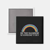 Rainbow Ally Pride Good Vibe Mental Health Motivat Magnet (Vorderseite/Rückseite)