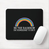 Rainbow Ally Pride Good Vibe Mental Health Motivat Mousepad (Mit Mouse)