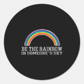 Rainbow Ally Pride Good Vibe Mental Health Motivat Runder Aufkleber (Vorderseite)