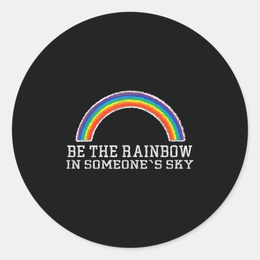 Rainbow Ally Pride Good Vibe Mental Health Motivat Runder Aufkleber (Vorderseite)