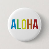 Rainbow Aloha Button (Vorderseite)