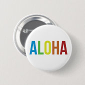 Rainbow Aloha Button (Vorne & Hinten)