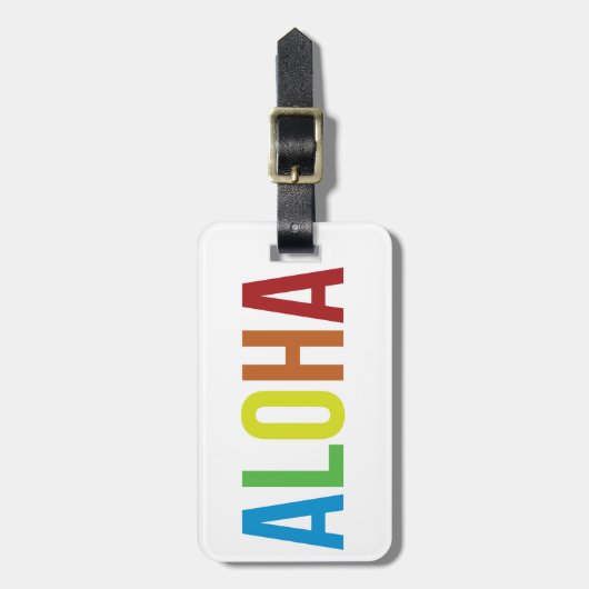 Rainbow Aloha Gepäckanhänger (Vorderseite vertikal)
