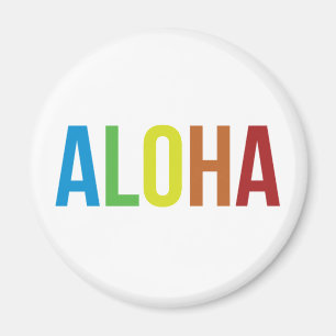 Rainbow Aloha Magnet