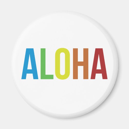 Rainbow Aloha Magnet (Vorne)
