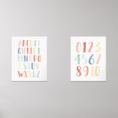 Rainbow Alphabet and Numbers Unterricht Bilderwand Sets (Vorderseite)