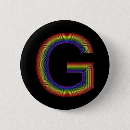 Rainbow Alphabet G Button (Vorderseite)