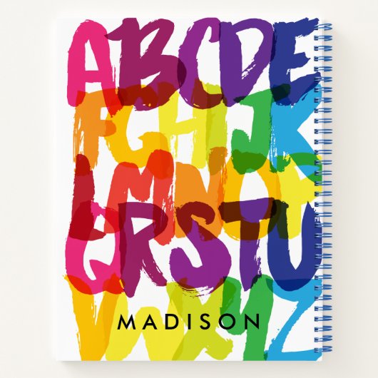 Rainbow Alphabet Kindergarten Notizbuch (Rückseite)