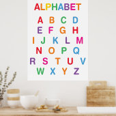 Rainbow Alphabet-Klassenposter Poster (Küche)