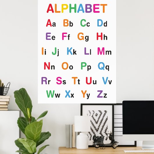 Rainbow Alphabet-Klassenposter Poster (Heimbüro)
