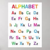 Rainbow Alphabet-Klassenposter Poster (Vorne)