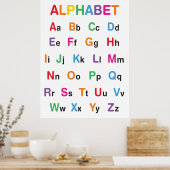 Rainbow Alphabet-Klassenposter Poster (Küche)
