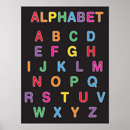 Rainbow Alphabet Poster (Vorne)