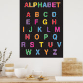Rainbow Alphabet Poster (Küche)