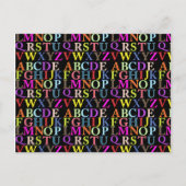 Rainbow Alphabet Postkarte (Vorderseite)