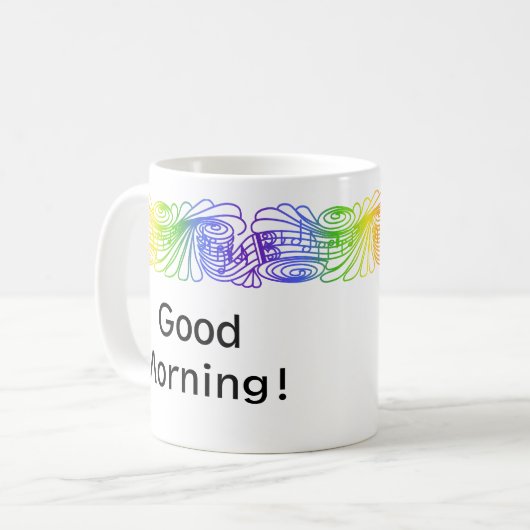 Rainbow Alto Clef Personalisierte Mug Kaffeetasse (Vorderseite Links)