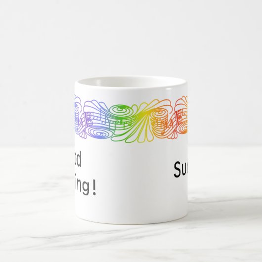 Rainbow Alto Clef Personalisierte Mug Kaffeetasse (Mittel)