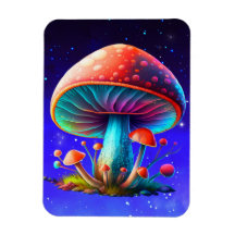 Rainbow Amanita Muscaria Magnet