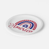 Rainbow America Pappteller (Schrägansicht)