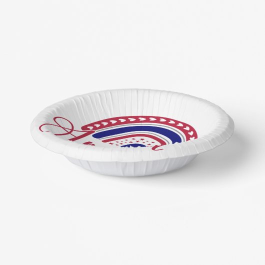 Rainbow America Pappteller (Gewinkelt)