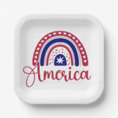 Rainbow America Pappteller (Vorderseite)