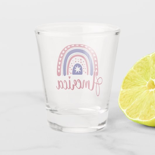 Rainbow America Schnapsglas (Rückseite)