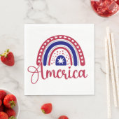 Rainbow America Serviette (Beispiel)