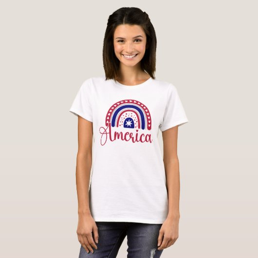 Rainbow America T-Shirt (Vorne ganz)