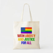 Rainbow American Flag LGBT Rights Gay Pride Tragetasche (Vorne)
