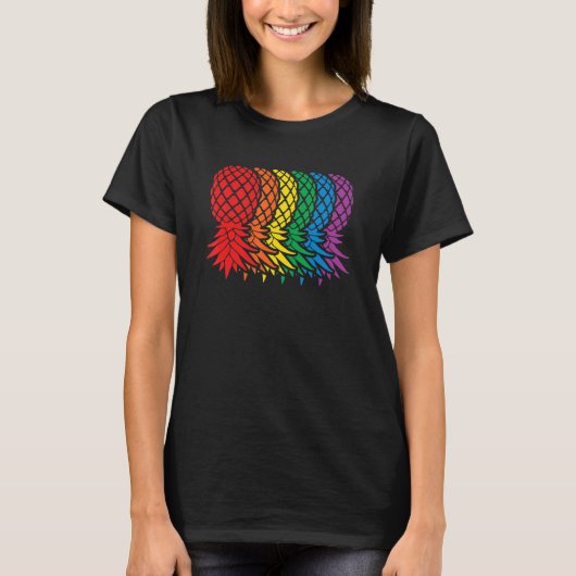 Rainbow-Ananas T-Shirt (Vorderseite)