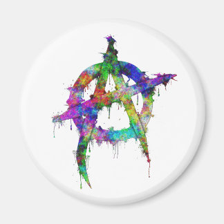 Rainbow Anarchy-Symbol Magnet