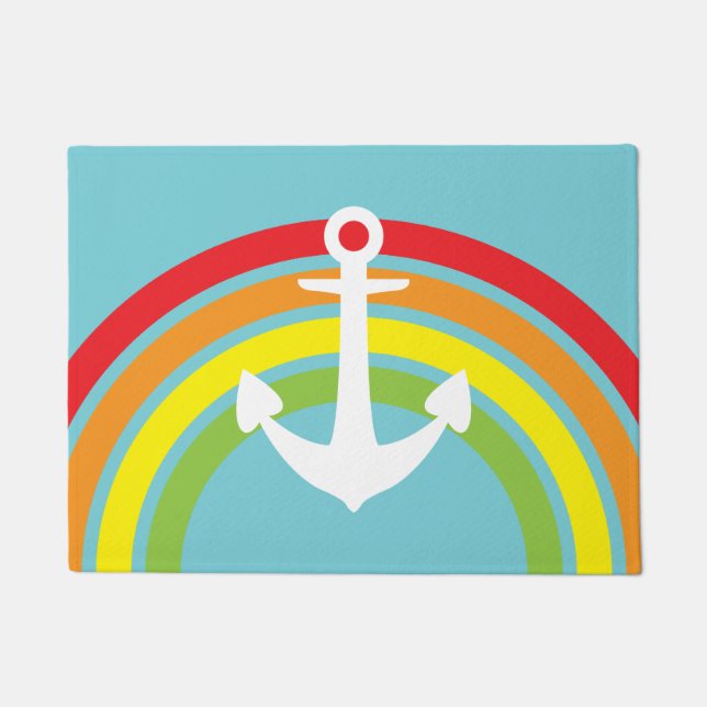 Rainbow Anchor Doormat Fußmatte (Vorderseite)