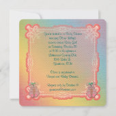 Rainbow and Bunnies Baby Girl Shower Einladung (Vorderseite)