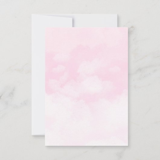 Rainbow and Castle Fairytale Geburtstag Einladung (Rückseite)