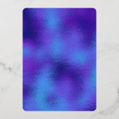 Rainbow and Gold on Funky Lila Disco Party Folieneinladung (Rückseite)