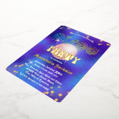 Rainbow and Gold on Funky Lila Disco Party Folieneinladung (Gedreht)