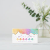 Rainbow and Gold Watercolor Agate Loyalty Card Treuekarte (Stehend Vorderseite)