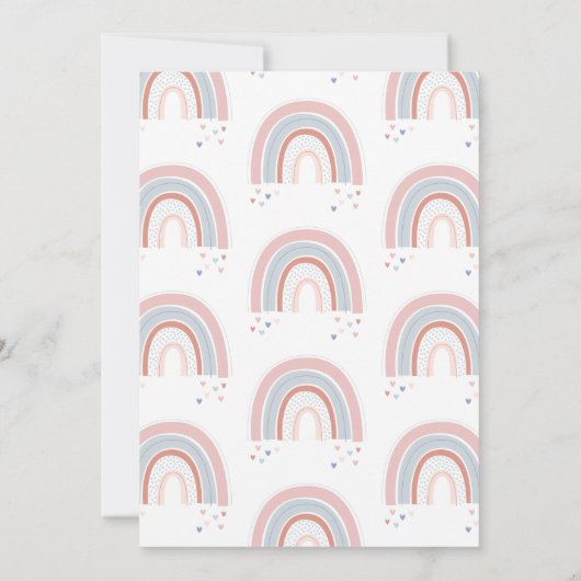 Rainbow and heart 1. Geburtstag laden (Rückseite)