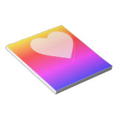 Rainbow and heart notes notizblock (angewinkelt)