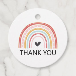 Rainbow and Hearts Birthday Vielen Dank für Ihre U Geschenkanhänger