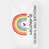 Rainbow and Hearts Geburtstagsbanner Banner (Vertikal)