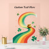 Rainbow and Pot of Gold Fantasy Scene Acrylschild (Hochzeit)