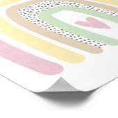 Rainbow and Stars Girl Baby Kinderzimmer Wall Poster (Ecke)