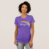Rainbow and stars personalized name t-shirt (Vorne ganz)