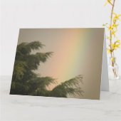 Rainbow and Trees Greeting Card Karte (Gelbe Blume)