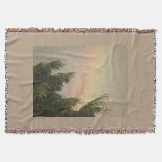 Rainbow and Trees Throw Blanket Decke (Vorderseite)