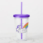 Rainbow and Unicorns Design Acrylic Tumbler Acryltrinkbecher (Vorderseite)