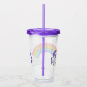 Rainbow and Unicorns Design Acrylic Tumbler Acryltrinkbecher (Rechts)
