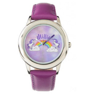 Rainbow and Unicorns Design Kids Watch Armbanduhr