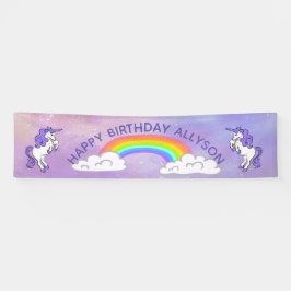 Rainbow and Unicorns Design Party Banner